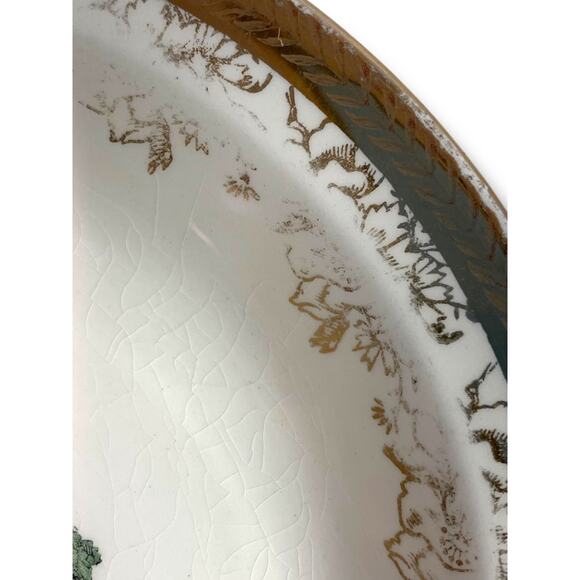 Vintage Taylor Smith Taylor TS&T Victorian Couple Rim Soup Bowl 7.75" 22K trim - Picture 5 of 10